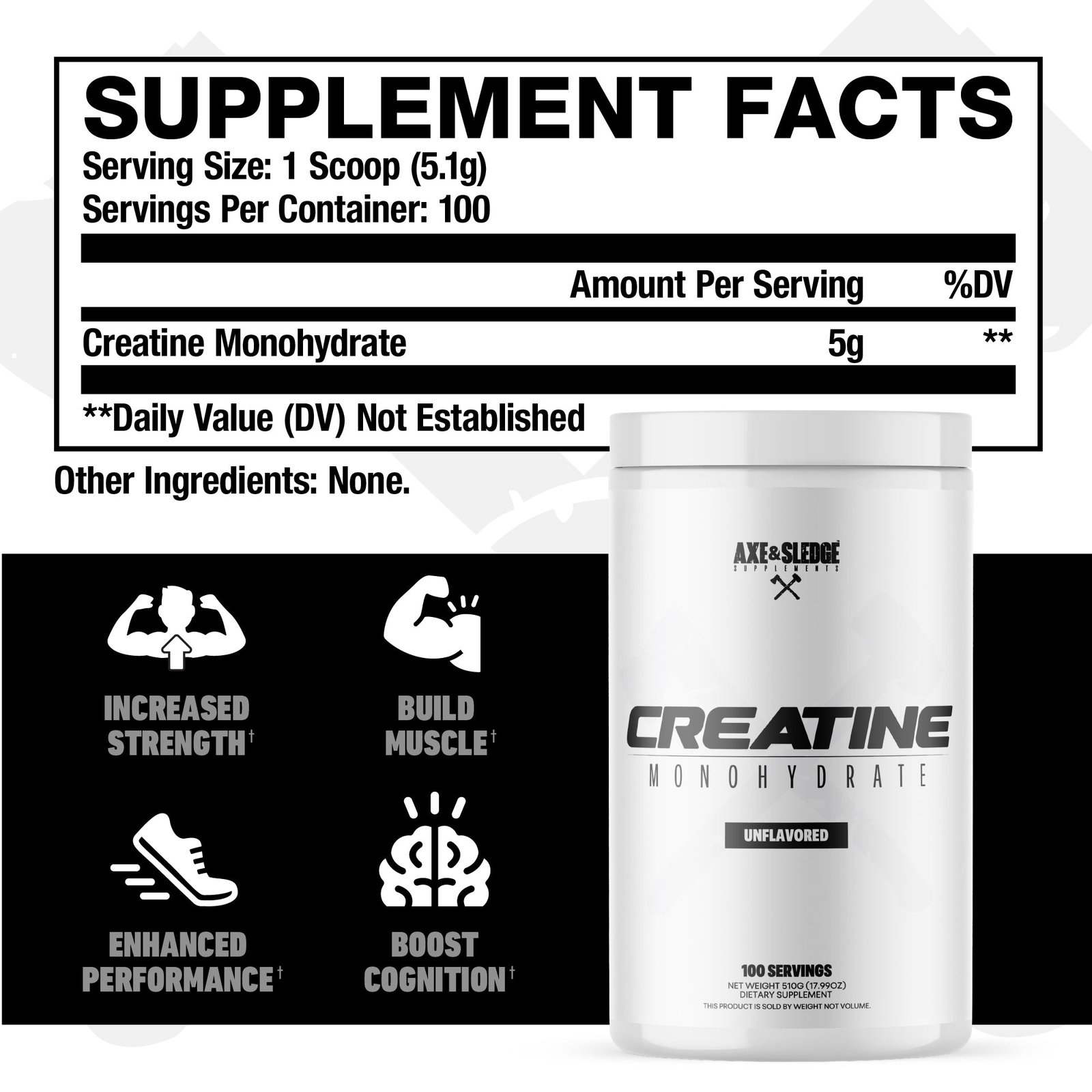 CREATINE MONOHYDRATE - 100 Serv - Image 2
